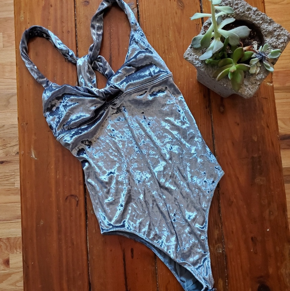 Aerie Brand Crushed Velvet Onesie